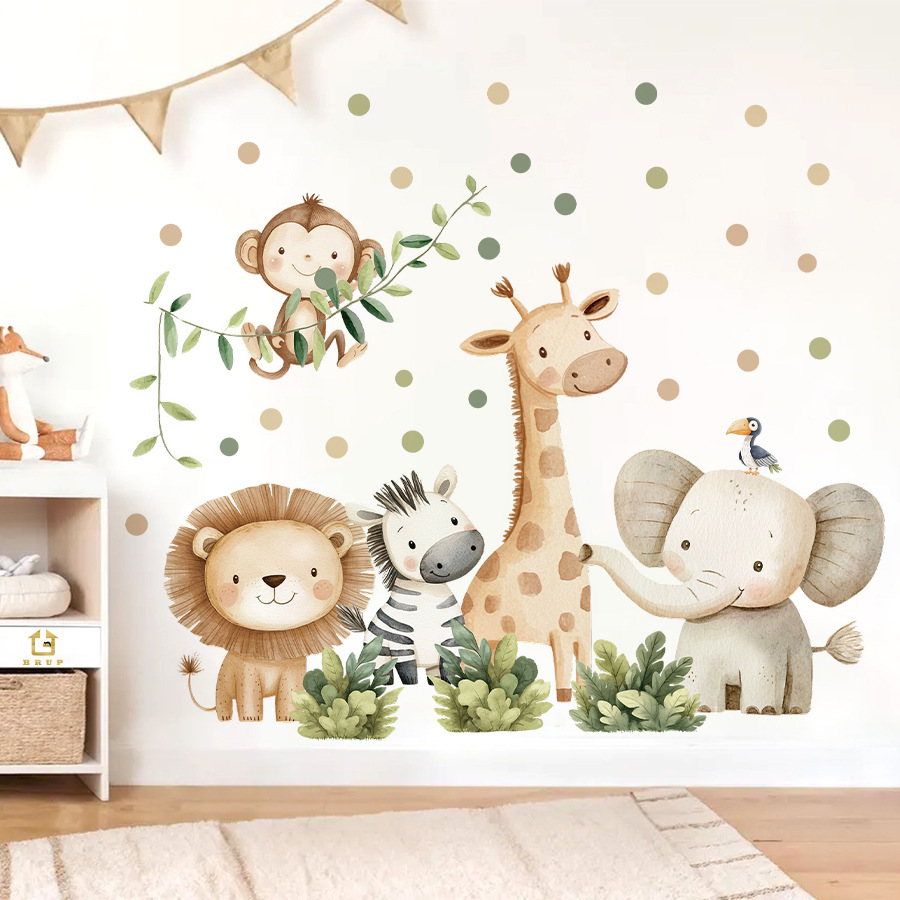 Baby Girl Nursery Quotes - Boho Waldtiere Wandaufkleber für Kinderzimmer Jungen