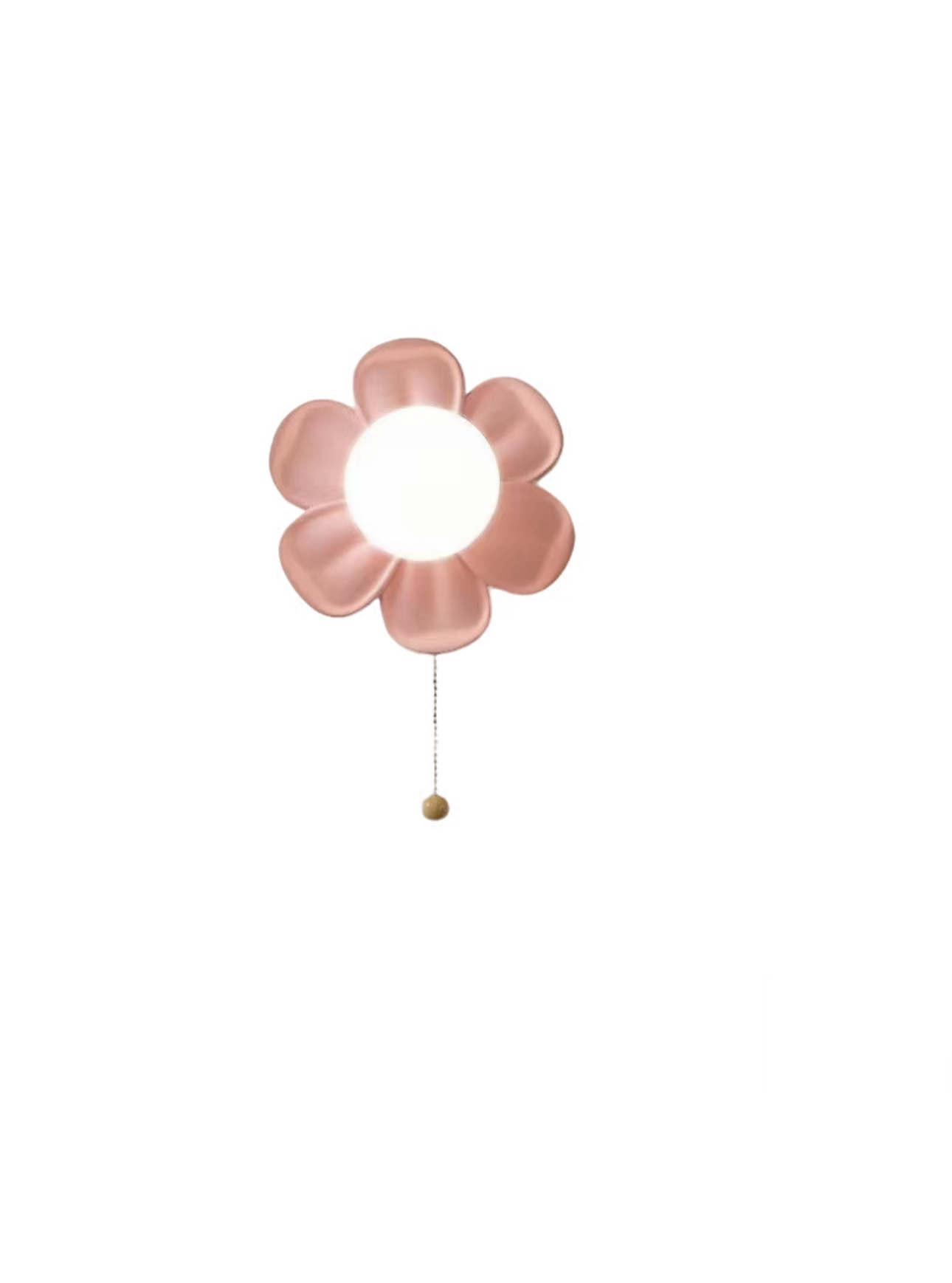 Baby Nursery Wall Lights - Moderne Minimalistische Blumen-Wandleuchte mit Zugkettenschalter Cremefarbene
