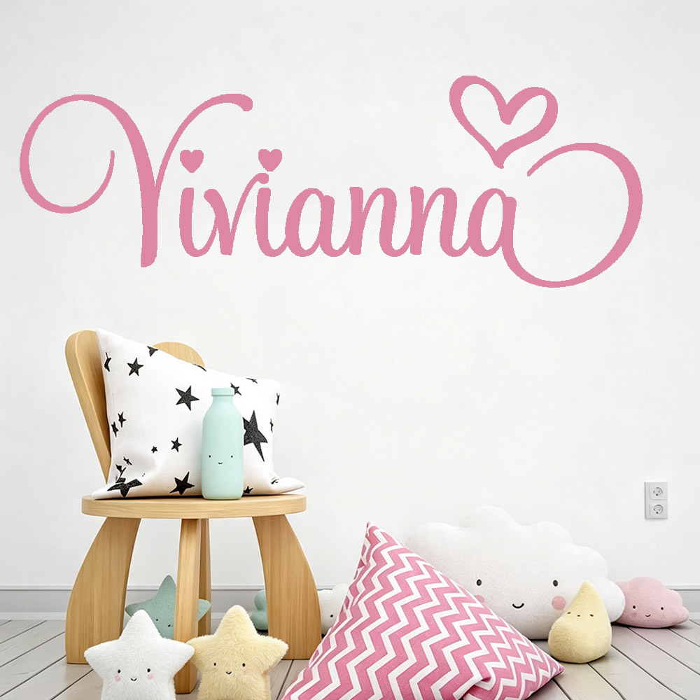 Baby Nursery Decor Girl - Wandaufkleber für Kinderzimmer Personalisierte Kinder-Namensaufkleber aus