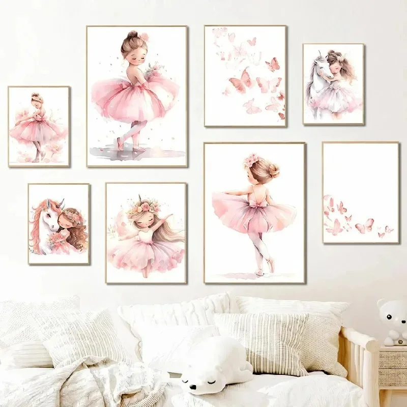 Rosa Ballerina Mädchen Einhorn – Baby Nursery Decor Girl Bewertung und Preis