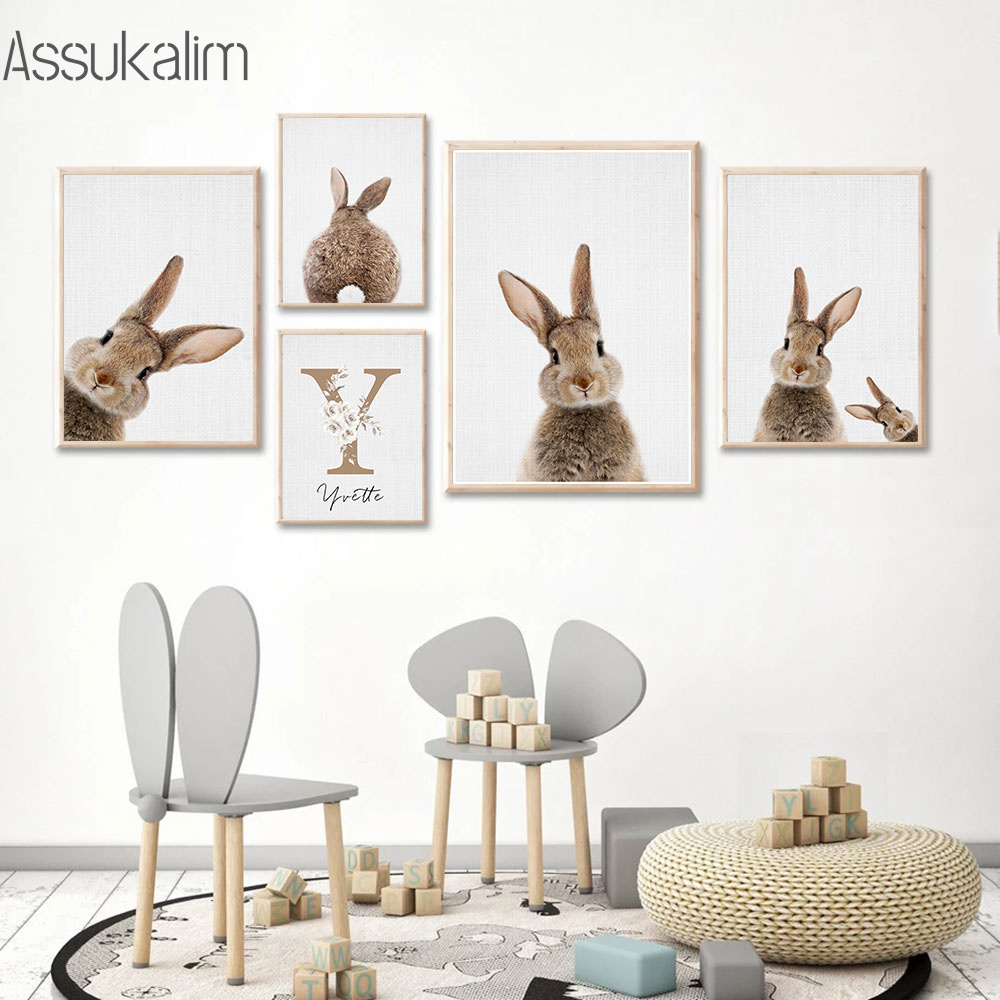 Kaninchen Leinwand Malerei Cus – Baby Nursery Decor Girl Bewertung und Preis