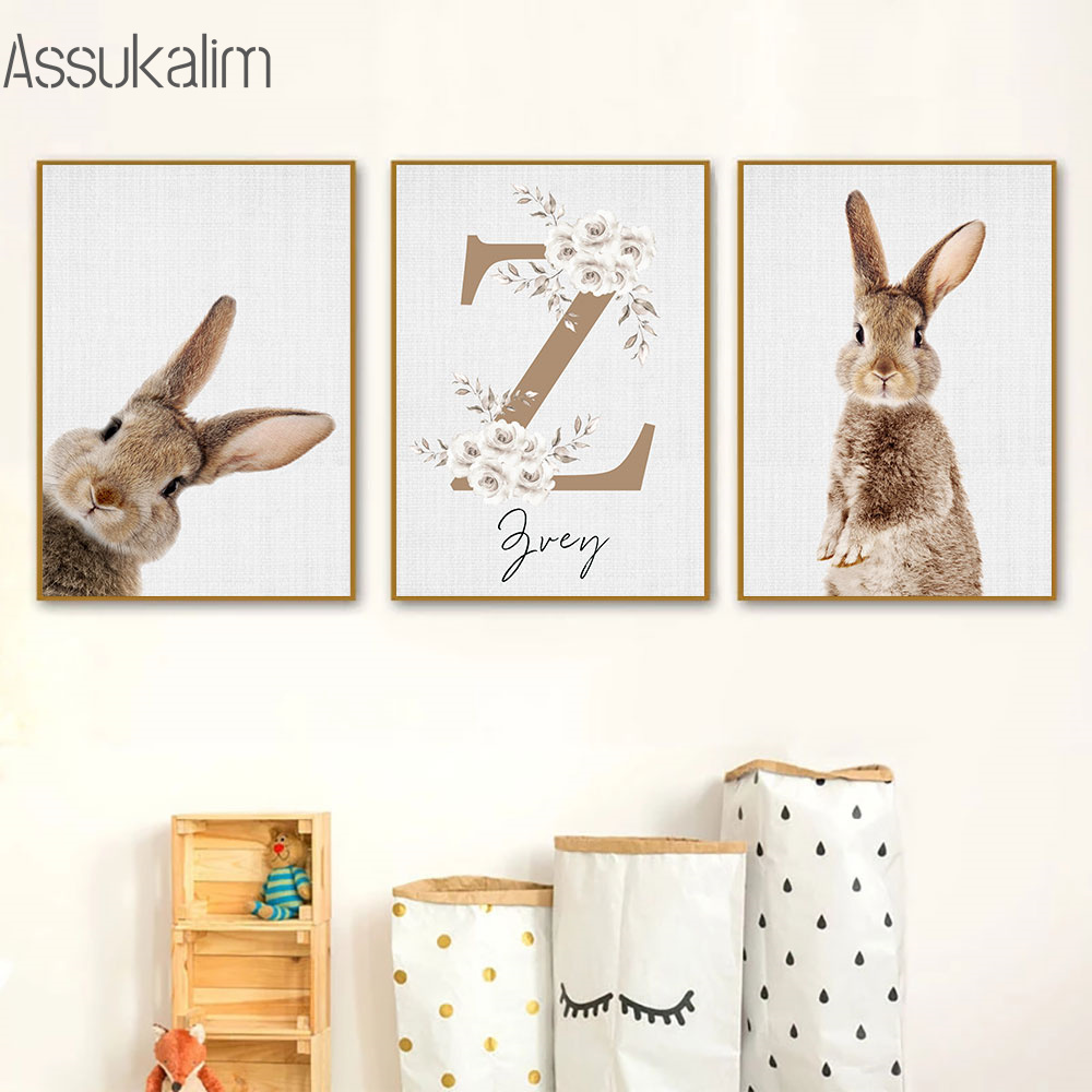 Kaninchen Leinwand Malerei Cus – Baby Nursery Decor Girl Bewertung und Preis